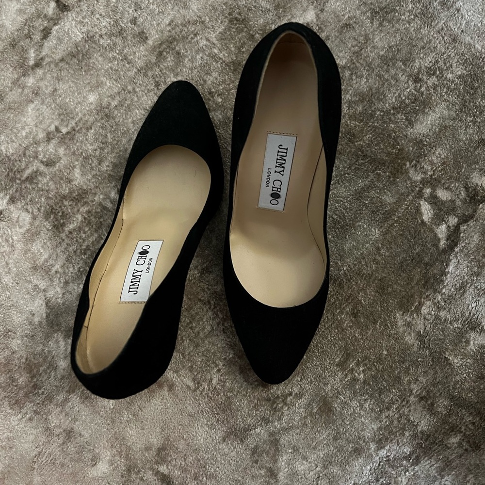 Jimmy Choo Black Suede Heels